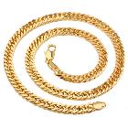 Gentle men's 14k yellow gold filled sennit necklace solid chain 23.6