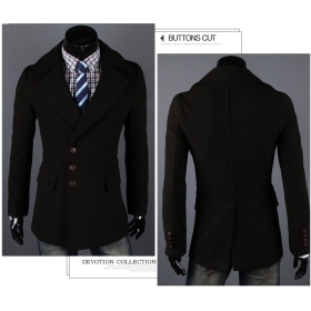 free shipping New  Hot New  single-breasted one men woollen coat dust coat leisure size; M L XL XXL RRPP17