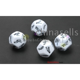 multi-faceted action sex game adult game  12 surface fun sex dice couple pose dice 