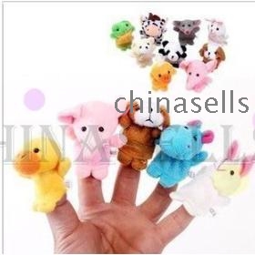 free ship 10pcs model mini animals hand puppet toys finger doll  toys thumb interactive dolls
