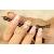 free ship 3D beauty acrylic nail art false  nail tips stickers bridal nail accessories back glue style 24pcs/set