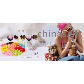100pcs colorful anti scratch dogs pet nail caps claw control paws off dog nail cover soft paw cat nail wraps catlike sets cat armor nail cap with glue