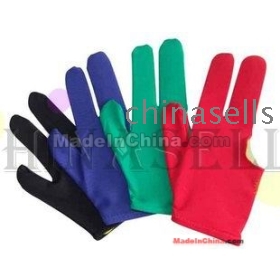 in stock high elasticity snooker pool billiards cue gloves billiard three finger glove 8 balls 9balls gloves