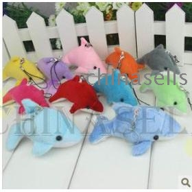 fashion cute dolphin plush lover mobile chain mobile phone pendant strap bag decoration wedding gift supplies