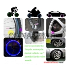 flash LED tyre light car & bicycle bike tyre wheel LED valve cap stem light including 3 batteries 