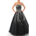 Strapless Long Illusion Sequin Floor Length Precious Formals Prom Dress 