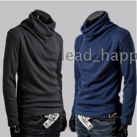 Free Shipping 2012 new High-end men's knit turtleneck T-shirt 1121 rendering coats jacket