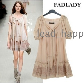 Free shipping summer dresses for women celebrity dress 2013 Europe and the United States embroidered chiffon dress 8035 women's dresses