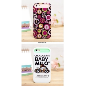   100pcs cartoon cute noctilucent l silicone TPU protective cover soft case for 5