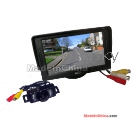 4.3" CAR LCD TFT MONITOR + REAR VIEW 6 IR LED SENSOR REVERSING CAMERA KIT 20pcs/Lot