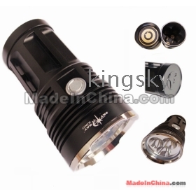 Sky  King Flashlight 3*CREE  LED 3 Mode 2000 Lumen High Power  10 pcs/Lot Free DHL