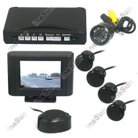 Brand New 4 Sensor 2.5 inch LCD 420TV Line Water-proof Rearview Camera 2M Detecting Distance