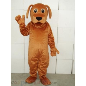 Golden Dog Plush Adult Mascot Costume eb77