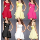 Free shipping! Women Sexy chiffon evening party dress Bridesmaid cocktail wedding gown S-XL JE018