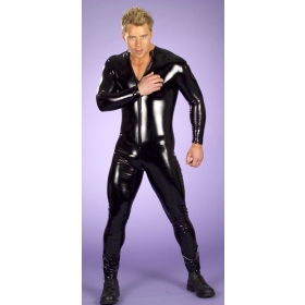 SEXY  PVC COSTUMES CROTCHLESS CATSUIT Jumpsuit f79