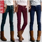 Fall Winter fashion 305-9015 thick fleece stretch pants jeans women's trousers Boots pants