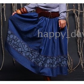 Free Shipping fashion F1015-3029 new denim embroidered skirts women's clothes