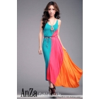 Free shipping irregular summer dresses for women 2013 candy-colored long dress (with belt) 5386 women's Dress