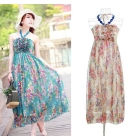 Free Shipping fashion N413-375 Floral Bohemian Print Chiffon long Dress women's clothes