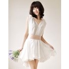 Free Shipping fashion N413-956 dimensional wave 2012 Chiffon Dress (with belt) women's clothes