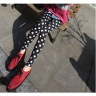 2012 new Free Shipping thin black white dots nine Leggings women's clothes