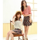 Free Shipping fashion N413-950 new 2012 printing two-piece Floral Chiffon Dress women's clothes