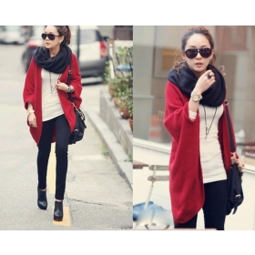 Free Shipping fashion 413-1264 Winter loose sweater clothes long-sleeved sweater jackets women coats