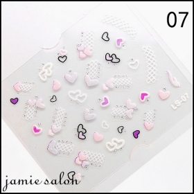 New Arrival 24 Styles  3D DIY Nail Art Sticker Patch Nail Decals Temporary Stickers mix order(50 set) #07