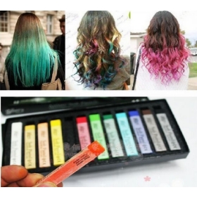 EMS (20 set)12 Colors/set Chalk Color Hair Temporary Hair Color Dye Pastel Chalk Bug Rub Soft Fencai Bar A 