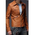  free shipping new Men's clothing jacket Leather coat fur leather clothing size M-- L --XL---8