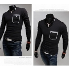   New Characteristic Pocket Men's T-Shirts Casual Slim Fit Stylish Dress Shirts Color:3 Colors Size:M-- L-- XL 