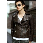 Free Shipping Korean men / men cultivating p motorcycle leather zip / jacket / short paragraph men s leather jacket b1 