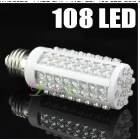 Wholesale And Retail FREE SHIPPING! E27 108 LED Bulb 6W Warm White Corn Shape Light Energy Saving LED Lamp 