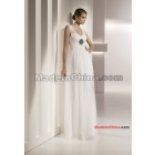Beach wedding dress>>A-Line Sleeveless zipper up weddings dresses