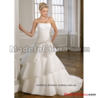  2012 Custom  A-Line Sweetheart  Fabric/Taffeta Applique Beading Chapel wedding gowns/ 