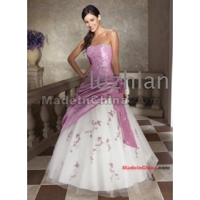 HK-250 Elegant A line backless chiffon embroidery prom party dress fashion custom- Gorgeouse evening dress