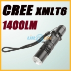 1400Lumen Cree XMLT6 5-Mode LED Aluminum Alloy Flashlight  Light Power by 1x18650 Battery(not included)  free shipping