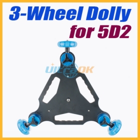 New Super Mute Table Top Dolly Skater 3-Wheel Camera Truck for 5 Video Free Shipping