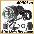 2 in 1 4000LM 3x CREE XML  LED Bike Bicycle Light Headlamp Head  + 1 x 8.4v 6400mAh Battery Pack +2 x Rubber Ring +1 x Charger(AC100-240V)  +1x Elastic Rubber Band