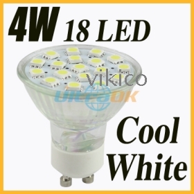 GU10 220~230V 4W18 LED SMD 5050 Cool  Bulb lamp Low consumption new free shipping