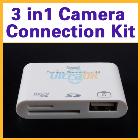 3 in1 USB Camera Connection Kit Micro SD  Card Reader Adapter <7f310460d57a17c819816dc920dbb5>Pad Mini  