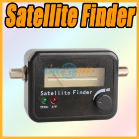 New 22KHz & H/V LED Satellite Finder Signal Meter For Sat Dish LNB Directv Black free shipping