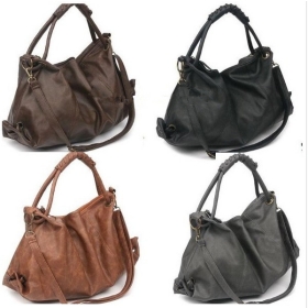 Korean Style PU Leather Handbags Shoulder tote Bags for women Girl's lady bag drop shipping Free shipping W1283
