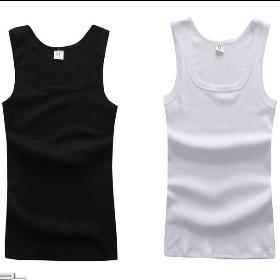 square neck men's tank Tops Summer hot-selling woven cotton rib knitting long design Free Shipping M4003
