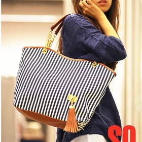 holiday sale bags Handbags fashion women Stripe Street Snap Candid Tote Canvas Shoulder Bag drop shipping Free Shipping W1262