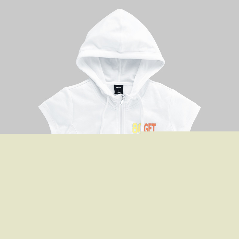 VANCL Get it Zip Up Hoodie s White SKU 51275 Wholesale VANCL Get