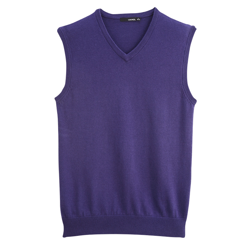 VANCL Classic Solid Sweater Vest MEN Royal Purple Wholesale (Only