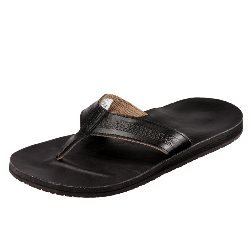 ... Wholesale)VANCL Fashion Fresh Leather Sandals (Men's) Black SKU:66453