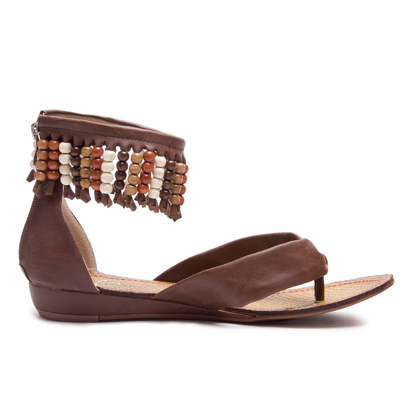 Roman Sandals Sepia SKU â€“ Wholesale VANCL Bead Embellished Roman ...