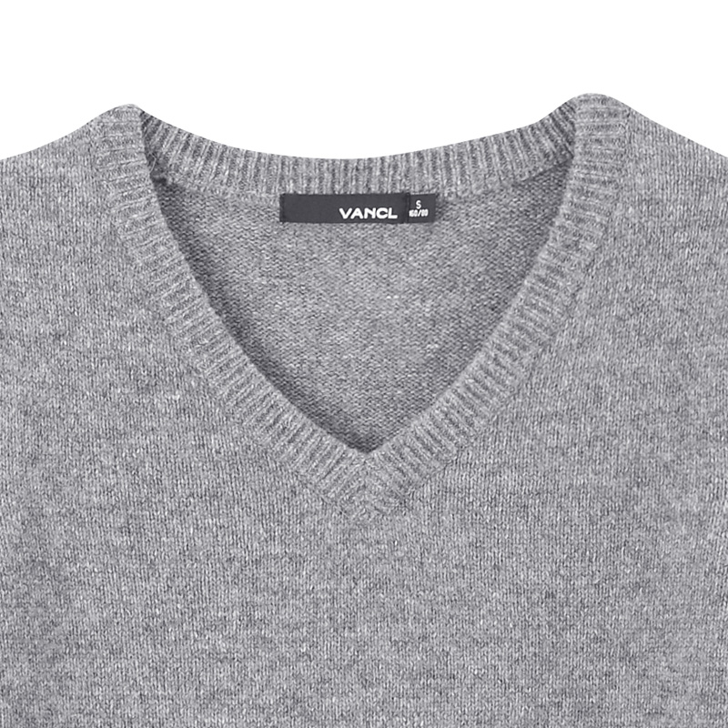 VANCL V Neck Wool Sweater Heather Grey SKU 33227 – Wholesale VANCL V-Neck Wool Sweater (WOMEN ...
